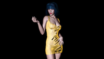 Картинка 3д+графика люди+ people девушка взгляд фон