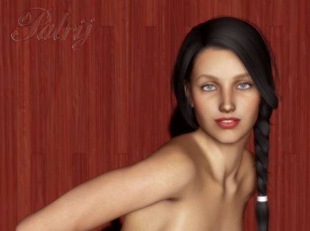 Обои картинки фото 3д графика, портрет , portraits, фон, взгляд, девушка