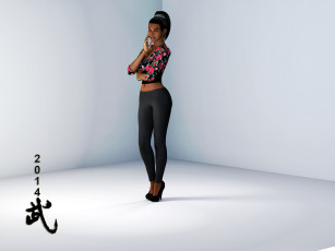 Картинка 3д+графика люди+ people фон взгляд девушка