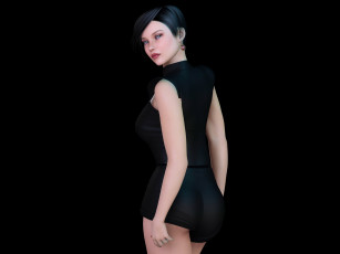 Картинка 3д+графика люди+ people взгляд фон девушка