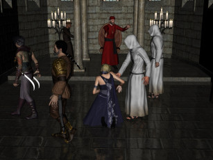 Картинка 3д+графика существа+ creatures люди интерьер фон взгляд девушка