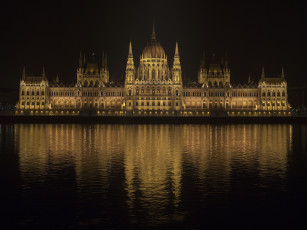 Картинка города будапешт+ венгрия ночь дворец