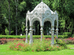 Картинка природа парк беседка