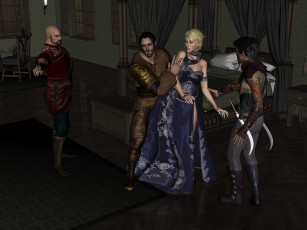 Картинка вампир+evette 3д+графика существа+ creatures люди интерьер фон взгляд девушка