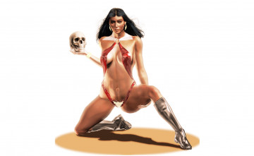 Картинка рисованное люди череп взгляд фон девушка