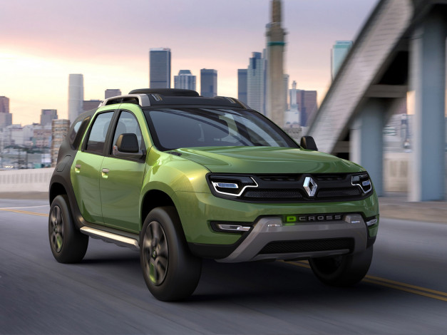 Обои картинки фото renault d cross concept 2012, автомобили, 3д, crossover, внедорожник, 2012, concept, cross, d, renault