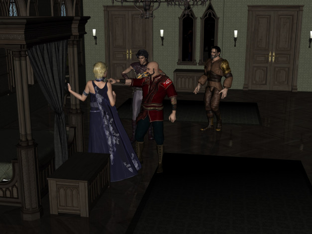 Обои картинки фото вампир evette, 3д графика, существа , creatures, люди, интерьер, фон, взгляд, девушка