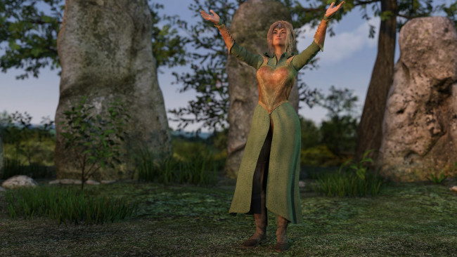 Обои картинки фото 3д графика, эльфы , elves, эльфийка, взгляд, фон