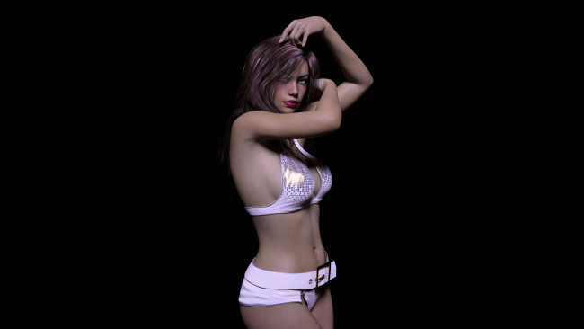 Обои картинки фото 3д графика, люди , people, фон, взгляд, девушка