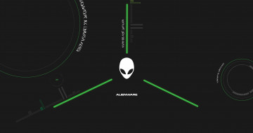 обоя компьютеры, alienware, логотип, фон