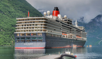 Картинка queen+elizabeth корабли лайнеры круиз лайнер