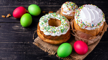 Картинка праздничные пасха куличи