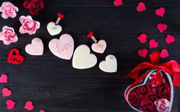Картинка праздничные день+святого+валентина +сердечки +любовь день святого валентина