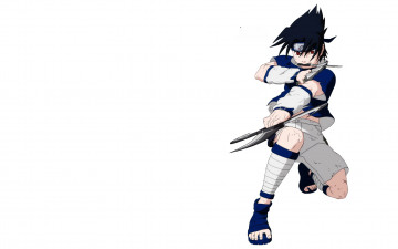 Картинка аниме naruto учиха саске оружие