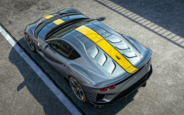 Картинка автомобили ferrari 2021 812 special edition 4k вид сверху экстерьер роскошный суперкар новый серый спорткар феррари