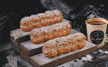 Картинка еда пирожные +кексы +печенье эклеры