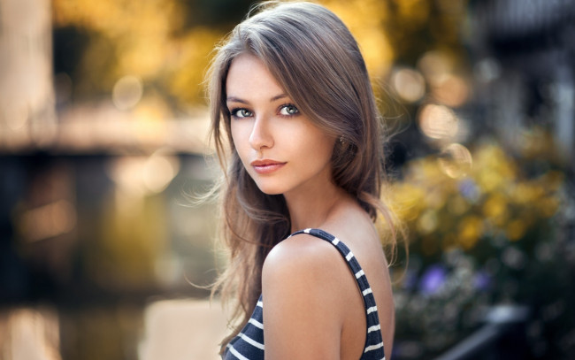 Обои картинки фото девушки, - лица,  портреты, шатенка, профиль, leah, cuvillier