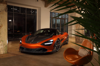 Картинка автомобили mclaren light orange front topcar 720s