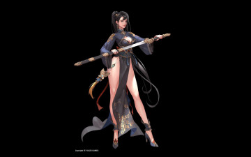 Картинка видео+игры ---другое девушка меч