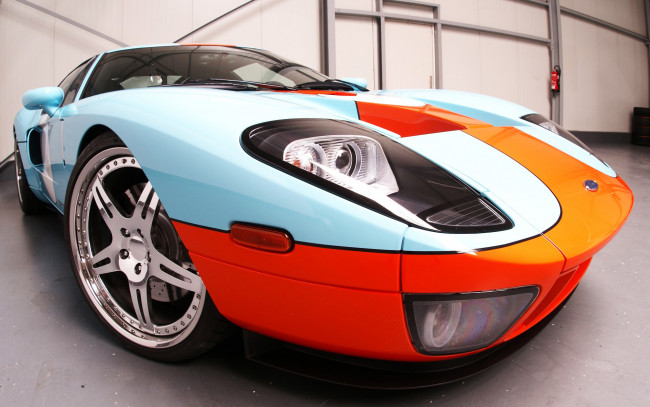 Обои картинки фото автомобили, ford, голубой, тюнинг