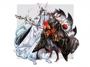 Картинка аниме mo+dao+zu+shi лань ванцзи вэй усянь дракон лис