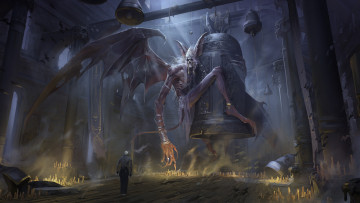 Картинка фэнтези демоны демон на колоколе