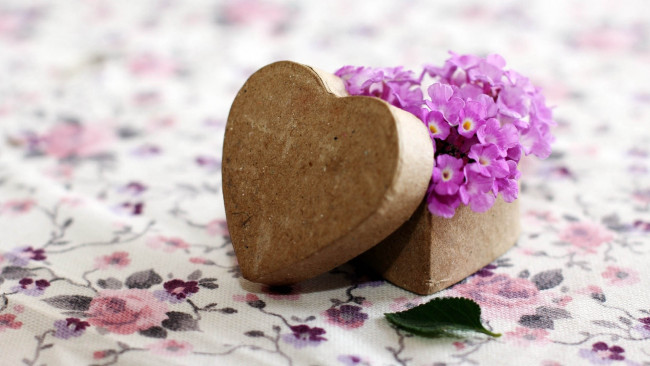 Обои картинки фото праздничные, день святого валентина,  сердечки,  любовь, цветы, коробка