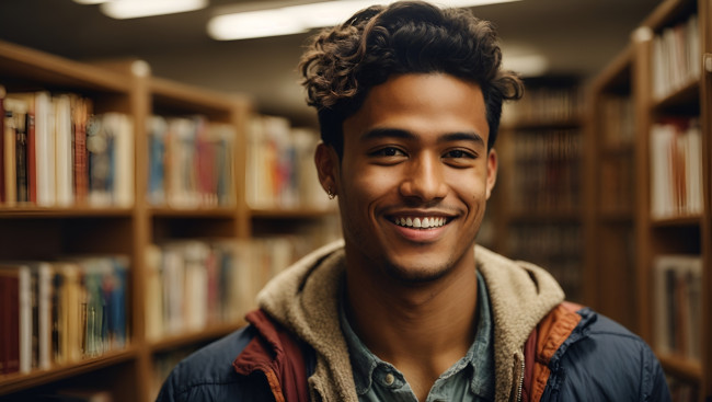 Обои картинки фото 3д графика, портрет , portraits, студент, улыбка