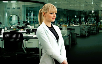 Картинка кино+фильмы the+amazing+spider-man девушка халат лаборатория столы оборудование