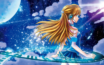 Картинка аниме headphones instrumental