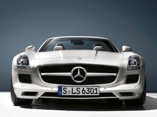 Картинка mercedes benz sls63 amg roadster автомобили