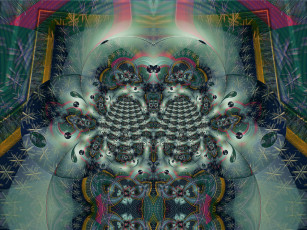 Картинка 3д графика fractal фракталы узор цвета фон