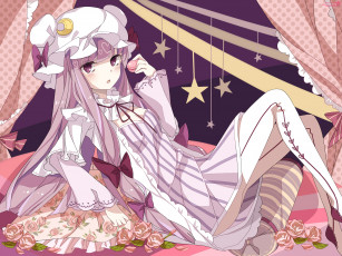 Картинка patchouli knowledge аниме touhou