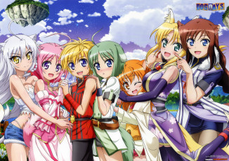 Картинка аниме dog days девушки глаза волосы