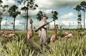 Картинка автор mark holthusen мужчины unsort охотник фламинго