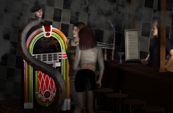 Картинка 3д графика fantasy фантазия комната девушки