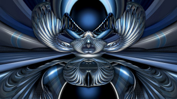 Картинка 3д графика fractal фракталы фон узор