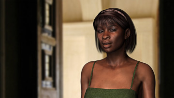 Картинка 3д графика portraits портрет африканка девушка