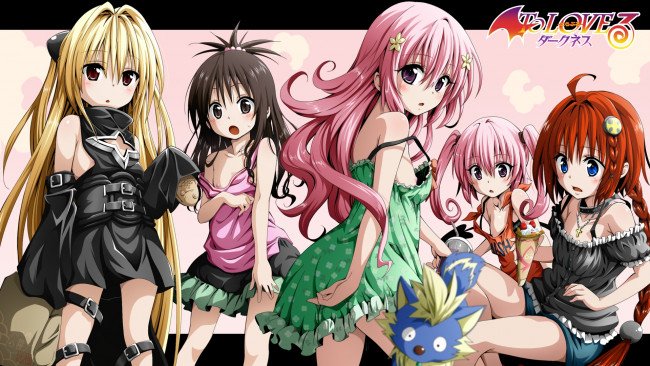 Обои картинки фото аниме, to, love, ru