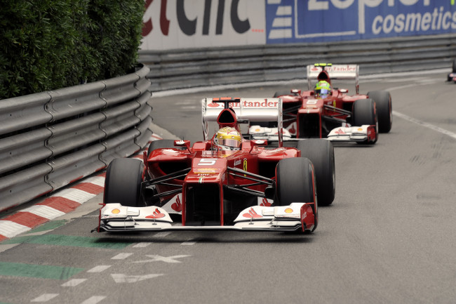 Обои картинки фото спорт, формула, ferrari, massa, alonso