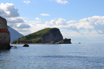 Картинка остров св стефана природа побережье море