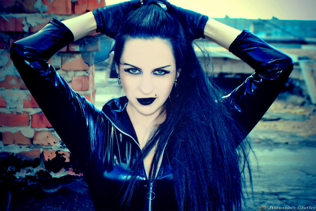 Обои картинки фото -Unsort Креатив, amely, девушки, unsort, креатив, латекс, брюнетка