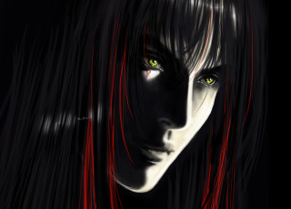 Картинка рисованные люди лицо взгляд брюнет арт парень