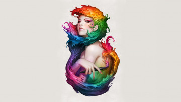 Картинка рисованные люди взгляд девушка