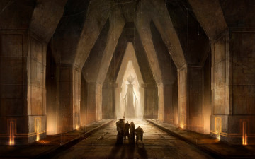 Картинка dragon+age+ii фэнтези люди храм зал существа монстр