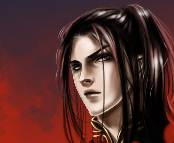 Обои картинки фото рисованные, люди, брюнет, парень