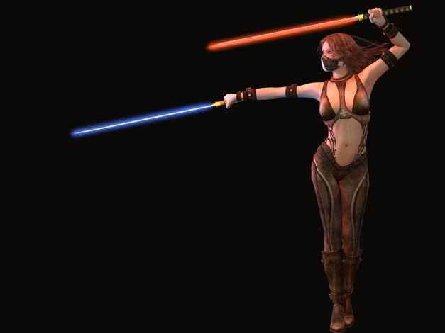 Обои картинки фото 3д графика, fantasy , фантазия, девушка, оружие