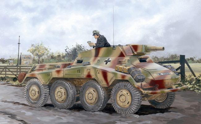 Обои картинки фото рисованные, армия, бтр