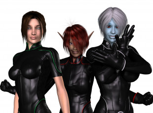 Картинка 3д+графика эльфы+ elves эльфийки взгляд фон