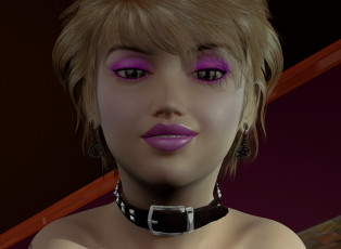 Картинка 3д+графика портрет+ portraits девушка взгляд фон